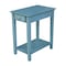 International Concepts Rectangle Narrow End Table, 22 W, 14 L, 25 in H, Wood, Antique Rubbed Ocean Blue OT32-2214 - alternate 1